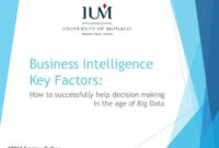 Business Intelligence Key Factors How to successfully help decision…